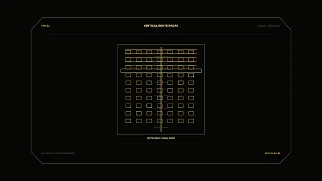 Vertical Route Radar Navigation HUD 4K Sci-Fi Wallpaper