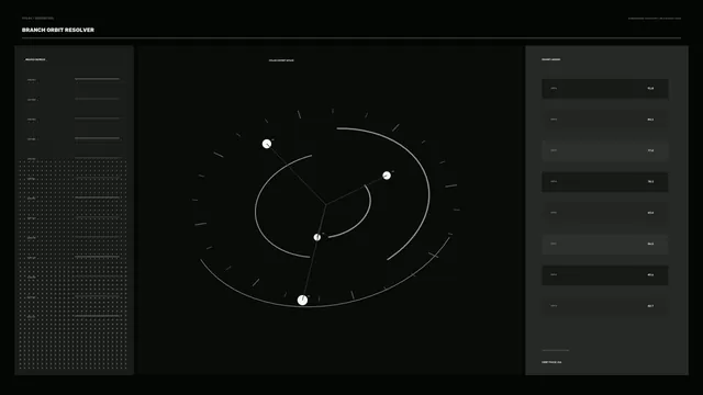 Monochrome Orbital Telemetry HUD 4K Wallpaper