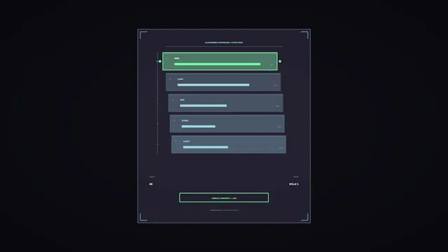 Clean Energy HUD Dashboard Overlay with Layered Telemetry Bars