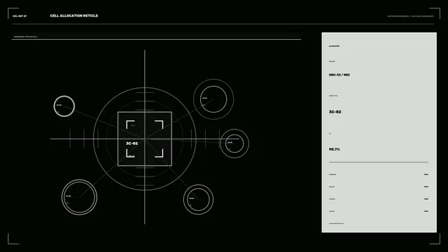 Fictional Ordnance Allocation HUD with Central Reticle, 4K Sci-Fi Wallpaper