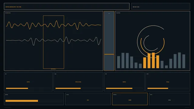 Industrial Signal Analysis HUD Dashboard 4K Sci-Fi Wallpaper