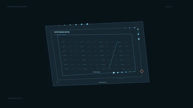 Safe Passage Vector Sci-Fi HUD Dashboard 4K Wallpaper