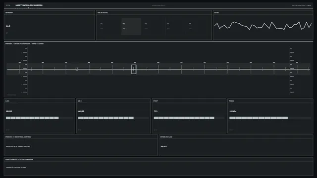 Industrial Control Dashboard HUD 4K Sci-Fi Wallpaper