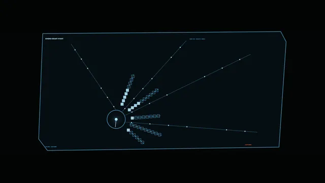 Radial Telemetry Tracking HUD, Cyan Sci-Fi 4K Wallpaper