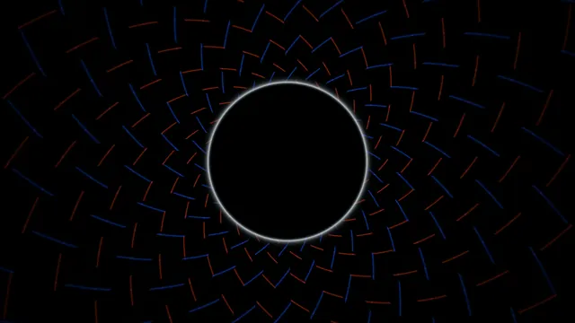 Sci-Fi HUD Eclipse Scanner with Blue and Orange Radial Telemetry — 4K Wallpaper