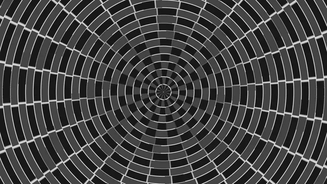 Monochrome Circular Scanner HUD Grid 4K Wallpaper