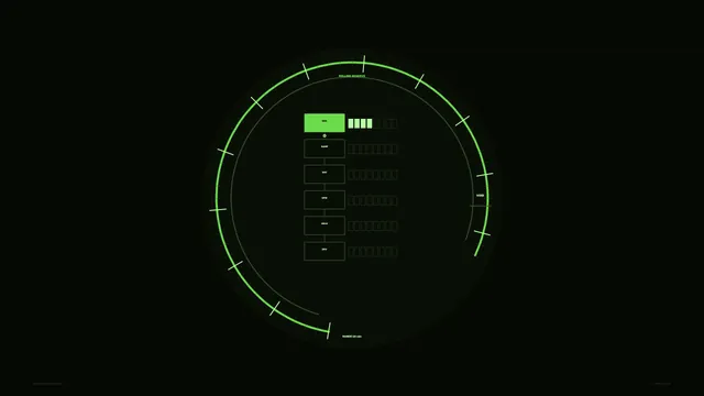 Green Circular Energy Control HUD 4K Wallpaper