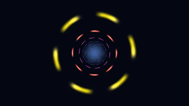 Circular Neon Scanner HUD with Concentric Telemetry Rings