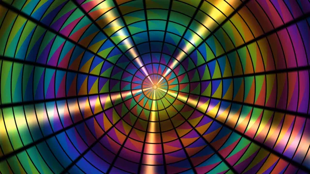 Vibrant Concentric Mosaic Tunnel 4K Wallpaper