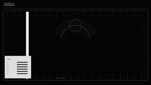 Biometric Perfusion HUD with Concentric Scanner Arcs