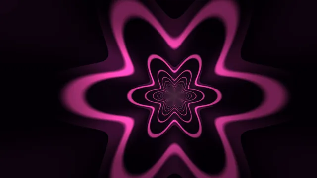 Magenta Neon Flower Tunnel Abstract 4K Wallpaper