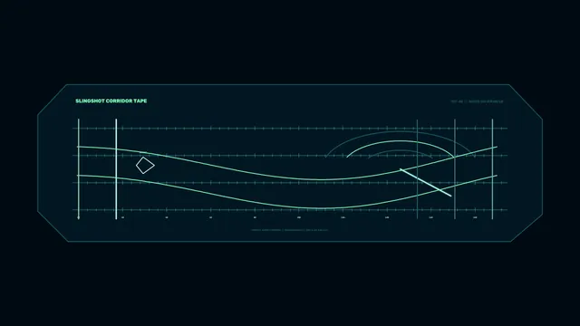 Slingshot Corridor Navigation HUD 4K Wallpaper