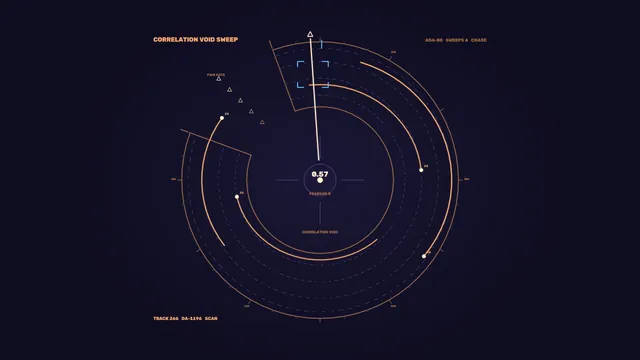 Sci-Fi Data Correlation HUD with Concentric Telemetry Scanner 4K Wallpaper