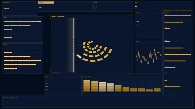 Cybersecurity Attention Core HUD 4K Sci-Fi Wallpaper