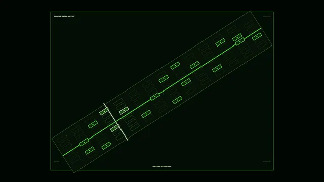 Sci-Fi Radar Matrix HUD Dashboard 4K Wallpaper