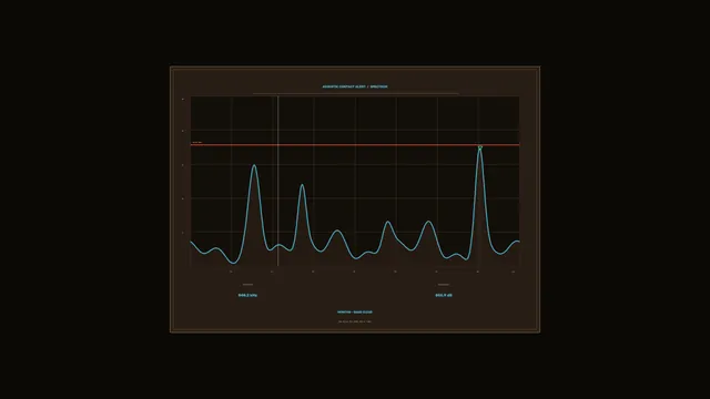 Acoustic Contact Alert Spectrum HUD 4K Sci-Fi Wallpaper