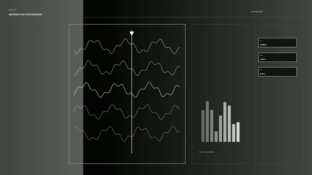 Neutron Flux Spectrometer Diagnostic HUD with Waveform Traces