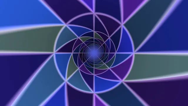 Abstract Folded Space Tunnel with Concentric Rings 4K Wallpaper