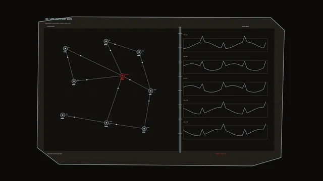 Spacecraft Life Support Telemetry HUD Display 4K Wallpaper