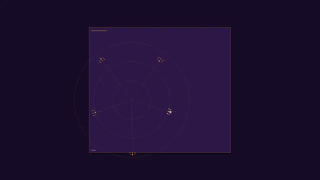 Purple 4K Radar HUD Dashboard with Amber Telemetry Markers