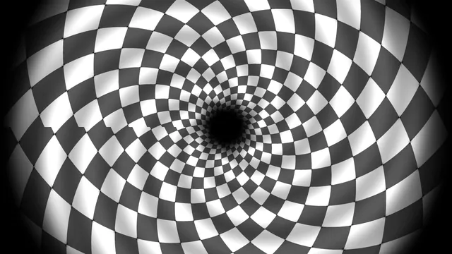 Monochrome Warped Spiral Grid HUD Screen Graphic