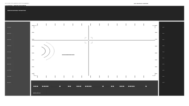 Monochrome Sci-Fi HUD Console with Central Reticle 4K Wallpaper