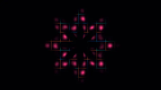 Magenta Kaleidoscopic Flower Particles 4K Wallpaper