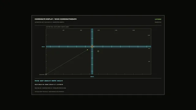 Sonar Coordinate Display HUD 4K Sci-Fi Wallpaper
