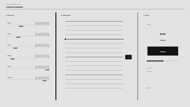 Minimalist Sci-Fi Decision Confidence HUD 4K Wallpaper