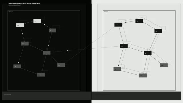 Fictional Command Telemetry HUD Network Dashboard