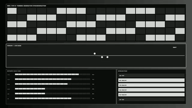 Industrial Turbine Generator Telemetry HUD — Free 4K Wallpaper