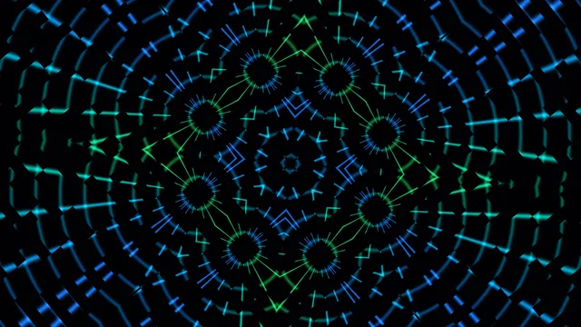 Neon Radial Spectrum with Geometric Rings on Black 4K Wallpaper