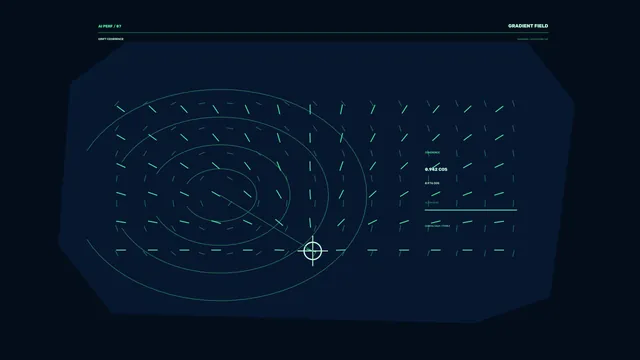 Sci-Fi HUD Telemetry Dashboard with Vector Field Scanner