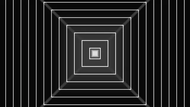 Monochrome Concentric Square HUD Alignment Screen 4K Wallpaper