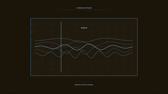 Frequency Wave Stabilizer Telemetry HUD 4K Wallpaper