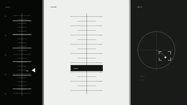 Monochrome Sci-Fi HUD with Altitude Telemetry and Circular Reticle 4K Wallpaper