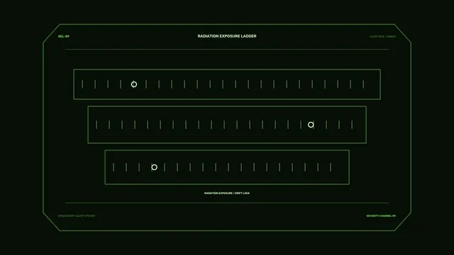 Green Radiation Exposure Ladder Sci-Fi HUD 4K Wallpaper