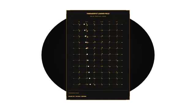 Throughput Ladder Telemetry HUD 4K Sci-Fi Wallpaper
