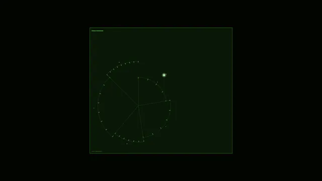 Green Circular Scanner HUD Interface on Dark 4K Wallpaper