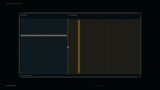 Sci-Fi Diagnostic HUD with Split Rule and Evidence Panels, 4K Wallpaper