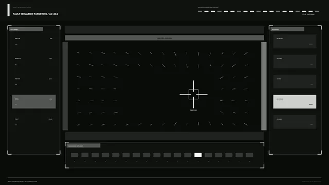 Fault Isolation Targeting HUD Dashboard 4K Sci-Fi Wallpaper