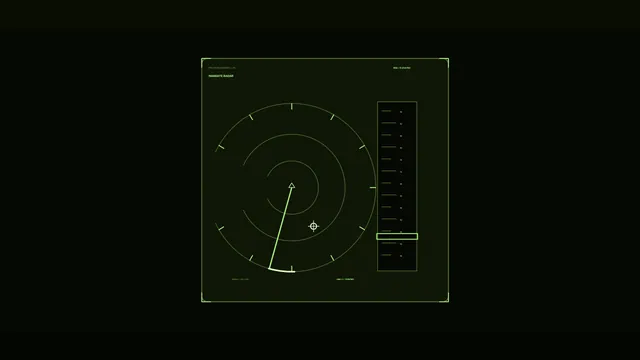 Green Radar Status HUD Interface 4K Sci-Fi Wallpaper