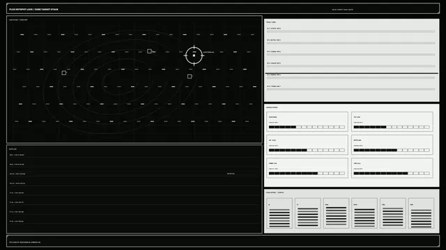 Sci-Fi Flux Hotspot Core Target Stack HUD Dashboard 4K Wallpaper