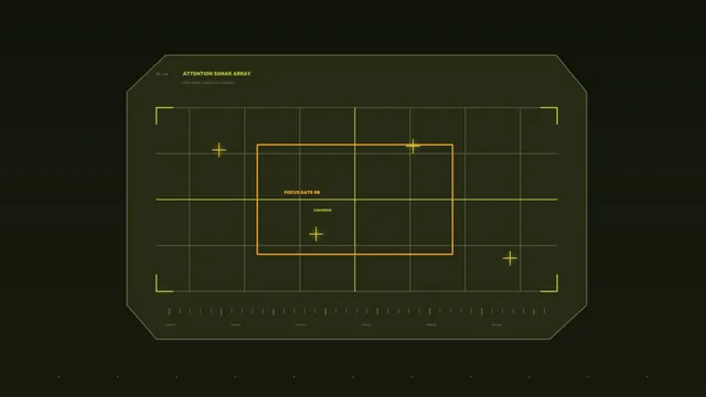 4K Sci-Fi Sonar Array HUD Wallpaper with Focus Gate Grid