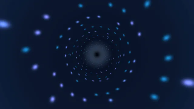 Blue Violet Luminous Circular Tunnel 4K Wallpaper