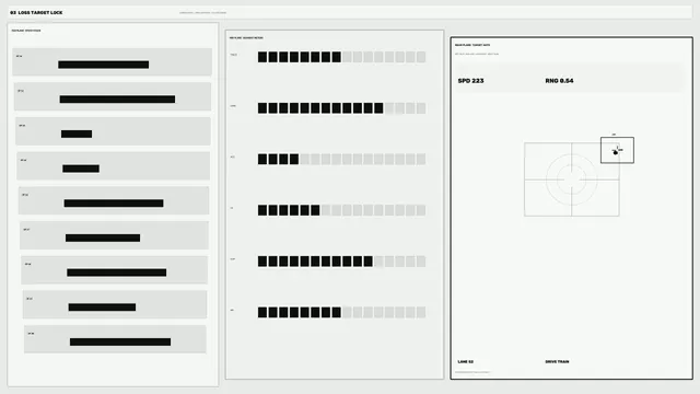 Minimal Sci-Fi HUD Telemetry Dashboard with Target Lock Panels