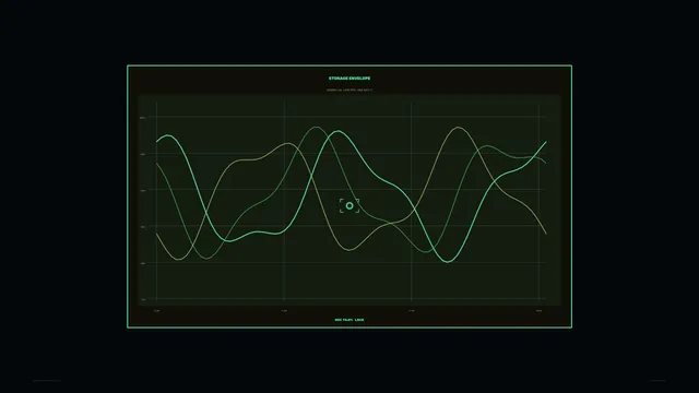 Renewable Energy Storage HUD Dashboard with Telemetry Graph, 4K Sci-Fi Wallpaper
