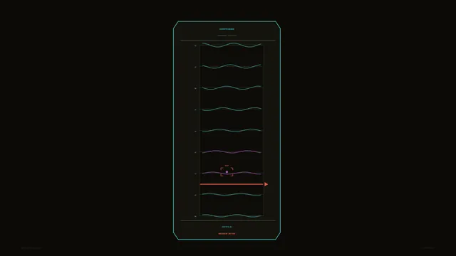 Acoustic Detection Status HUD with Stacked Waveform Telemetry