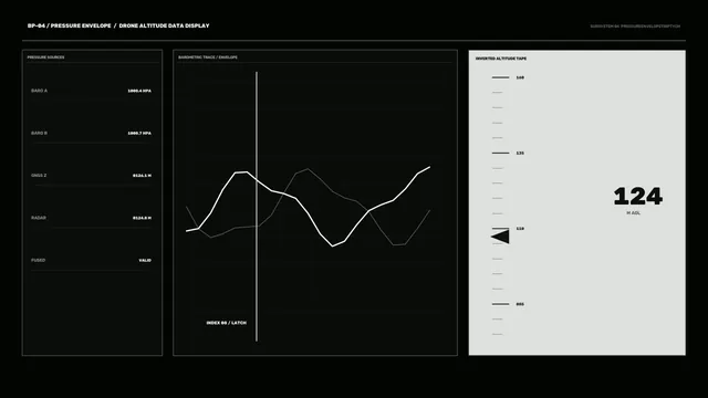 Monochrome Drone Altitude Telemetry HUD 4K Wallpaper