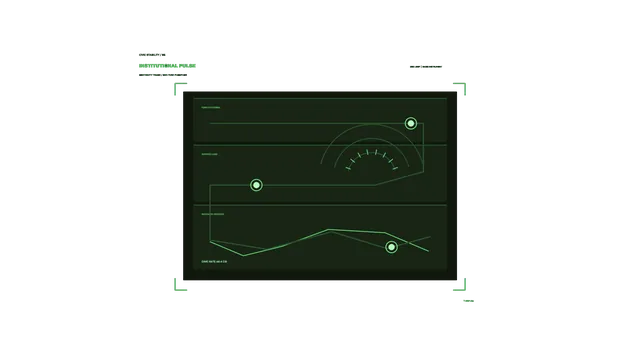 Green Civic Stability Risk Dashboard HUD 4K Sci-Fi Wallpaper